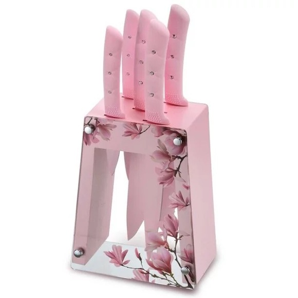 Miss Glam Co. Other - Pink & Glam Diamond 6 Piece Knife Set